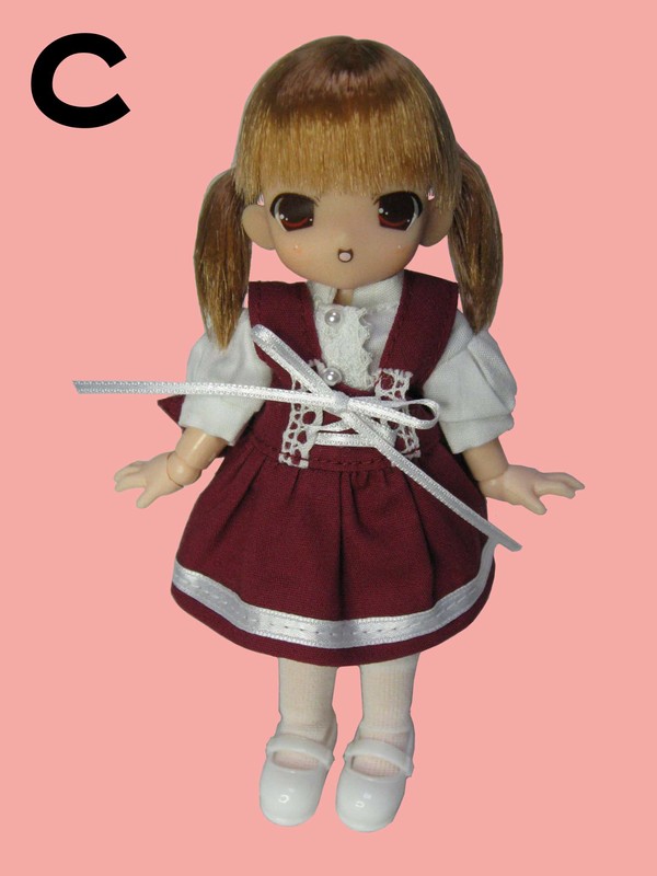 Mimiru (Cafe costume, Maroon Clothes), Mama Chapp Toy, Obitsu Plastic Manufacturing, Action/Dolls, 1/6
